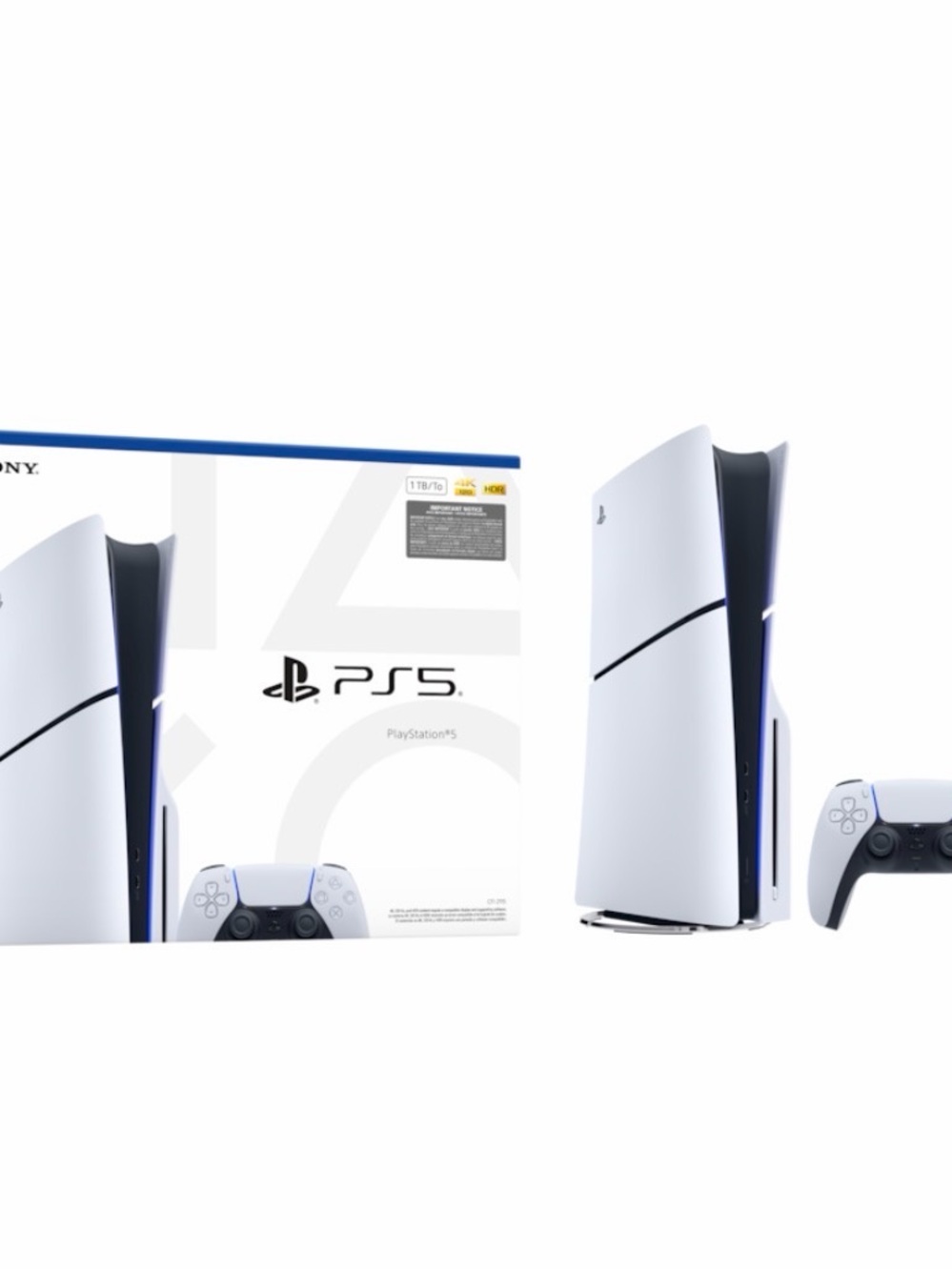 Sony PlayStation 5 Console Bundle in White and Black Accents